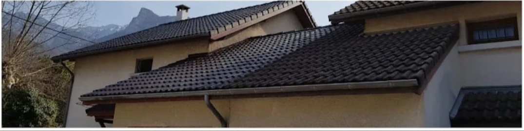 Démoussage et finition brune d'une toiture — après travaux