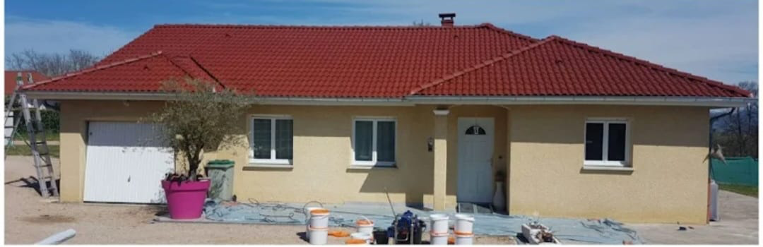Nettoyage et hydrofuge rouge d'une toiture de plain-pied — après travaux