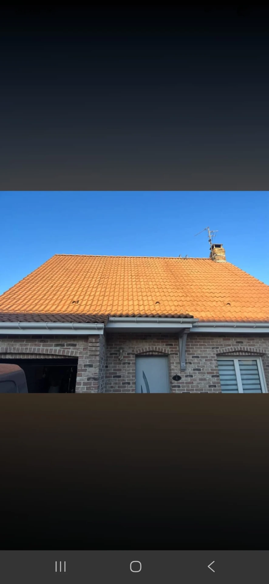 Nettoyage et démoussage d'une toiture — après travaux