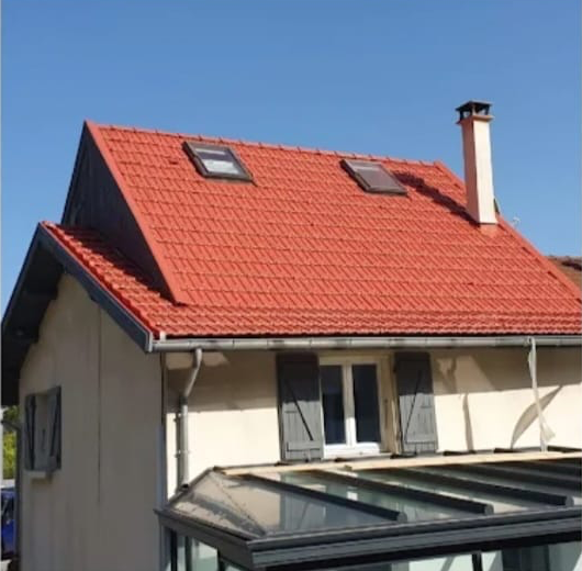Nettoyage d'une toiture au-dessus d'une véranda — après travaux