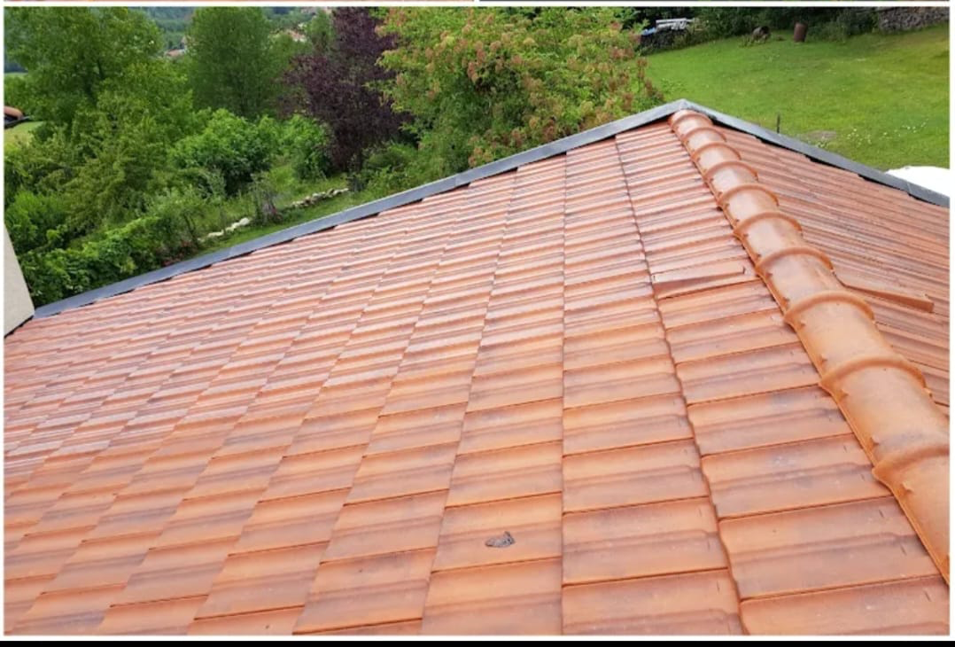Nettoyage haute pression d'une toiture de chalet — après travaux
